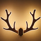 Deer Horn Shaped LED Wall Light Decorative Metal Corridor Sconce Lighting Fixture Black Warm Clearhalo 'Wall Lamps & Sconces' 'Wall Lights' Lighting' 2389249