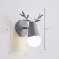 Antler Bedside Reading Wall Lamp Metal 1 Bulb Minimalist Sconce Fixture with Pivot Joint Grey Clearhalo 'Wall Lamps & Sconces' 'Wall Lights' Lighting' 2389264