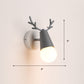 Deer Vanity Light Fixture Nordic Style Metal Bedroom Adjustable Wall Mount Light 1.0 Grey Clearhalo 'Vanity Lights' 'Wall Lights' Lighting' 2389318