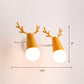 Deer Vanity Light Fixture Nordic Style Metal Bedroom Adjustable Wall Mount Light 2.0 Yellow Clearhalo 'Vanity Lights' 'Wall Lights' Lighting' 2389320