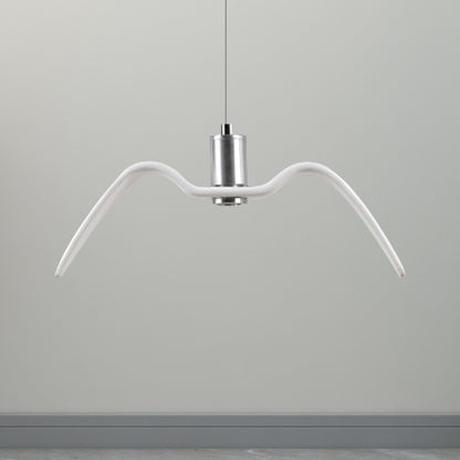 Nautical Style Seagull Shape Hanging Light Acrylic Shade LED Ceiling Pendant Lamp in White White B Clearhalo 'Ceiling Lights' 'Modern Pendants' 'Modern' 'Pendant Lights' 'Pendants' Lighting' 238953
