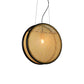 Beige Circle Hanging Ceiling Light Creative Asian 1-Light Rattan Drop Pendant for Bedroom Clearhalo 'Ceiling Lights' 'Pendant Lights' 'Pendants' Lighting' options 2389566