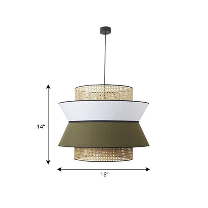 Nordic Hollowed-out Suspension Lamp Bamboo 1-Light Dining Room Hanging Light Fixture Khaki 16" Clearhalo 'Ceiling Lights' 'Pendant Lights' 'Pendants' Lighting' options 2389606_76e9ba4c-38d8-4a2b-bd2b-bdc4d16005c6