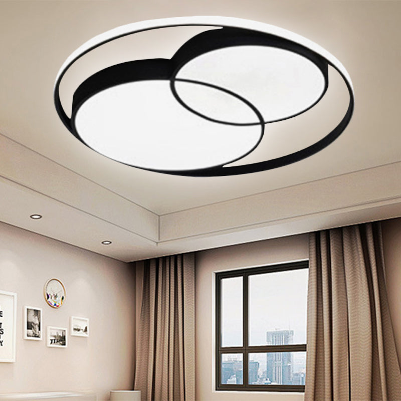 Acrylic Snowman Ceiling Light Modern Lovely Flush Mount Light for Study Room Kitchen Black Clearhalo 'Ceiling Lights' 'Close To Ceiling Lights' 'Close to ceiling' 'Flush mount' Lighting' 238963