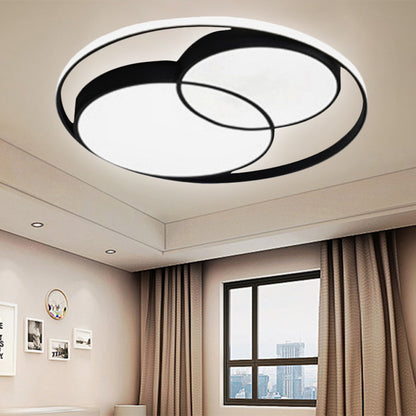 Acrylic Snowman Ceiling Light Modern Lovely Flush Mount Light for Study Room Kitchen Black Clearhalo 'Ceiling Lights' 'Close To Ceiling Lights' 'Close to ceiling' 'Flush mount' Lighting' 238963