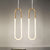 Oval Acrylic Drop Pendant Contemporary 1/2-Light Gold Hanging Ceiling Light in Warm/White/Natural Light 1 Gold Clearhalo 'Ceiling Lights' 'Modern Pendants' 'Modern' 'Pendant Lights' 'Pendants' Lighting' 238972
