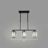 Geometrical Crystal Ceiling Chandelier Minimalist Black Hanging Light Fixture for Restaurant 3 Black Cone Clearhalo 'Ceiling Lights' 'Chandeliers' 'Modern Chandeliers' 'Modern' Lighting' 2389770