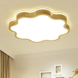 Acrylic Floral Flush Mount Ceiling Fixture Simplicity Wood LED Flush Light for Bedroom Clearhalo 'Ceiling Lights' 'Close To Ceiling Lights' 'Close to ceiling' 'Flush mount' Lighting' 2389806