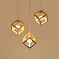 Wood Cube Cluster Pendant Light Contemporary 3-Head Suspension Light for Dining Room Clearhalo 'Ceiling Lights' 'Modern Pendants' 'Modern' 'Pendant Lights' 'Pendants' Lighting' 2389895