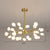 Heracleum Living Room Chandelier Lamp Blown Glass 30 Bulbs Postmodern Pendant Light Fixture Gold Milk White Clearhalo 'Ceiling Lights' 'Chandeliers' 'Modern Chandeliers' 'Modern' Lighting' 2389964