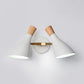 Nordic 2-Head Reading Light Geometric Wall Mounted Lamp with Metal Shade for Bedroom White Long Cone Clearhalo 'Wall Lamps & Sconces' 'Wall Lights' Lighting' 2390086