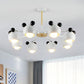 Swivelable Chandelier Light Nordic Style Metal Living Room Pendant Lighting Fixture Clearhalo 'Ceiling Lights' 'Chandeliers' Lighting' 2390249