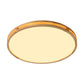 Wooden Disc Flush Ceiling Light Nordic LED Beige Flush Mount with Acrylic Diffuser Clearhalo 'Ceiling Lights' 'Close To Ceiling Lights' 'Close to ceiling' 'Flush mount' Lighting' 2390312
