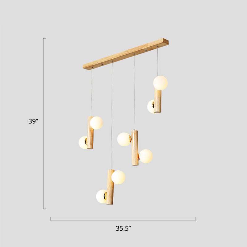 Ball Shaped Cluster Pendant Light Nordic Opal Glass Dining Room Hanging Light Fixture Clearhalo 'Ceiling Lights' 'Modern Pendants' 'Modern' 'Pendant Lights' 'Pendants' Lighting' 2390411