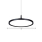 Led Office Pendant Lamp with Plate Metal Shade Simplicity White/Black Ceiling Light Fixture in White/Warm Light, 12"/16"/19.5" Wide Clearhalo 'Ceiling Lights' 'Modern Pendants' 'Modern' 'Pendant Lights' 'Pendants' Lighting' 239197