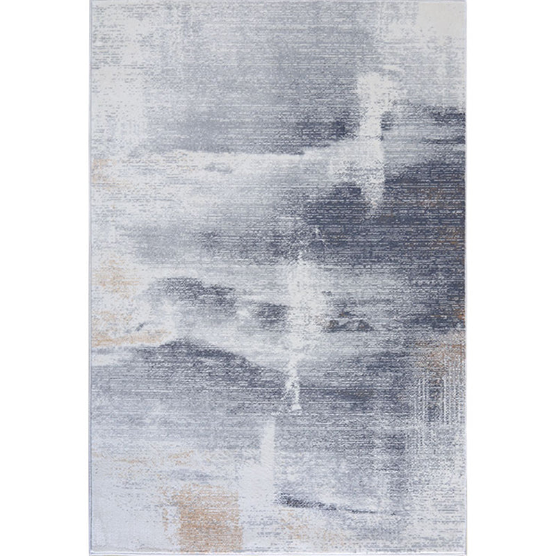 Multi Colored Minimalist Rug Polyster Abstract Printed Indoor Rug Non-Slip Backing Stain-Resistant Area Carpet for Living Room Gray-Blue Clearhalo 'Area Rug' 'Rug' 2391995