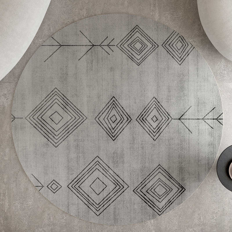Nordic Decoration Rug Multi-Colored Geometric Print Indoor Rug Synthetics Anti-Slip Pet Friendly Easy Care Carpet Light Gray Clearhalo 'Area Rug' 'Rug' 2392006