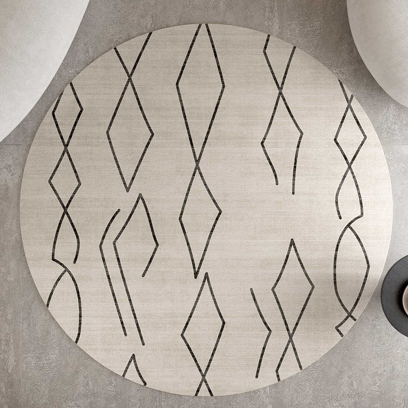 Nordic Decoration Rug Multi-Colored Geometric Print Indoor Rug Synthetics Anti-Slip Pet Friendly Easy Care Carpet Beige Clearhalo 'Area Rug' 'Rug' 2392012