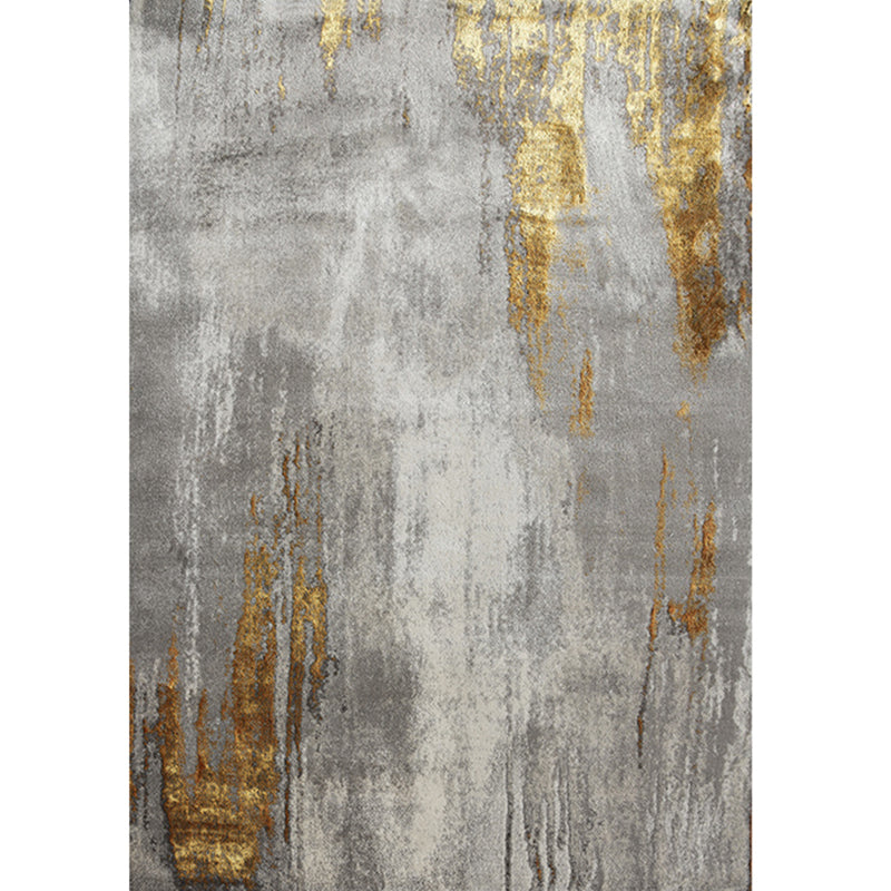 Modern Decoration Rug Multi Colored Abstract Print Indoor Rug Synthetics Non-Slip Backing Pet Friendly Area Carpet Gray-Yellow Clearhalo 'Area Rug' 'Rug' 2392021
