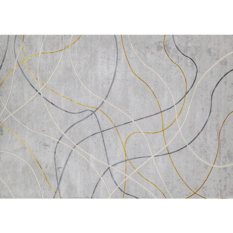 Novelty Abstract Print Rug Multi-Color Polypropylene Indoor Rug Anti-Slip Pet Friendly Area Carpet for Decoration Cream Gray Clearhalo 'Area Rug' 'Rug' 2392041