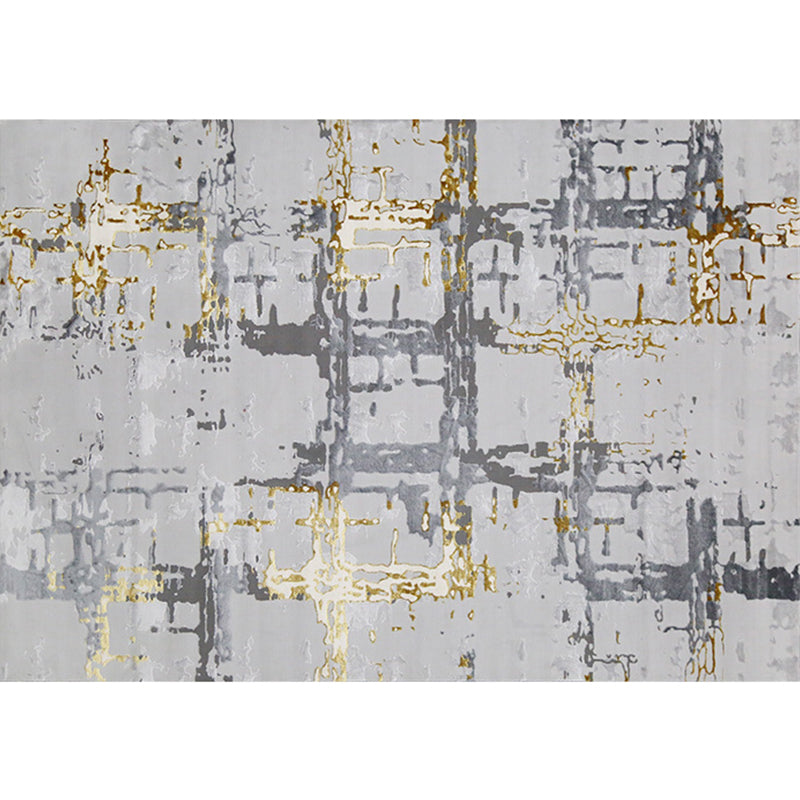 Novelty Abstract Print Rug Multi-Color Polypropylene Indoor Rug Anti-Slip Pet Friendly Area Carpet for Decoration Gray-Gold Clearhalo 'Area Rug' 'Rug' 2392047