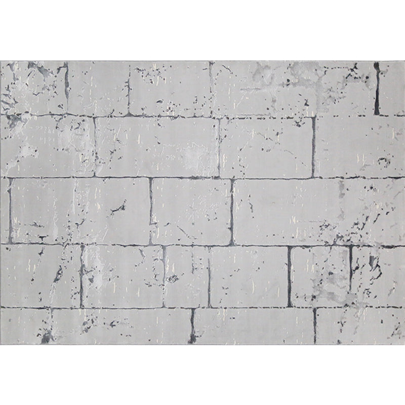 Novelty Abstract Print Rug Multi-Color Polypropylene Indoor Rug Anti-Slip Pet Friendly Area Carpet for Decoration Gray-White Clearhalo 'Area Rug' 'Rug' 2392049