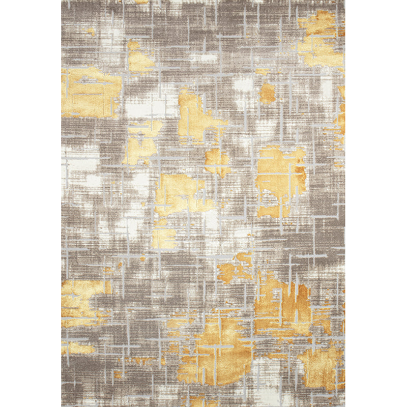 Multi Colored Steampunk Rug Polypropylene Abstract Printed Indoor Rug Synthetics Anti-Slip Backing Easy Care Carpet for Living Room Yellow Clearhalo 'Area Rug' 'Rug' 2392055