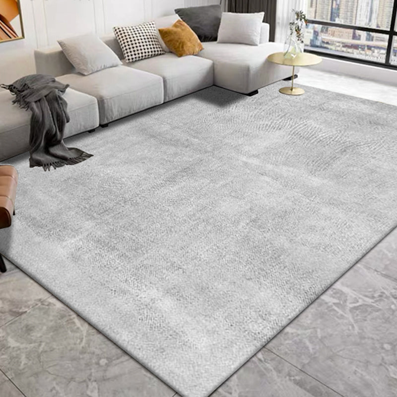 Formal Living Room Rug Multi Colored Solid Color Indoor Rug Synthetics Anti-Slip Backing Pet Friendly Area Carpet Light Gray Clearhalo 'Area Rug' 'Rug' 2392073
