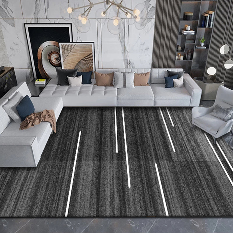 Formal Living Room Rug Multi Colored Solid Color Indoor Rug Synthetics Anti-Slip Backing Pet Friendly Area Carpet Dark Gray Clearhalo 'Area Rug' 'Rug' 2392075
