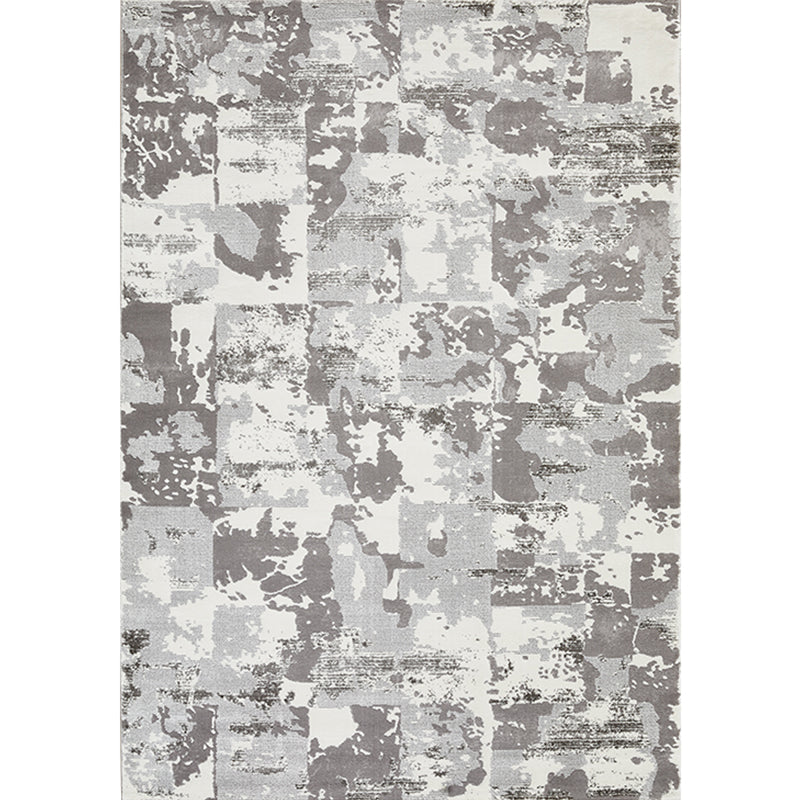 Contemporary Abstract Printed Rug Multicolored Synthetics Area Carpet Non-Slip Backing Easy Care Indoor Rug for Decor Smoke Gray Clearhalo 'Area Rug' 'Rug' 2392107
