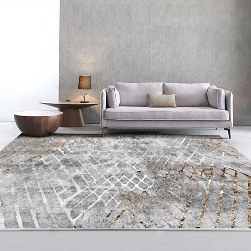 Multi Colored Simplicity Rug Polypropylene Abstract Printed Indoor Rug Non-Slip Backing Pet Friendly Area Carpet for Parlor Grey Clearhalo 'Area Rug' 'Rug' 2392138