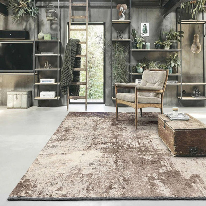 Multi Colored Simplicity Rug Polypropylene Abstract Printed Indoor Rug Non-Slip Backing Pet Friendly Area Carpet for Parlor Camel Clearhalo 'Area Rug' 'Rug' 2392148