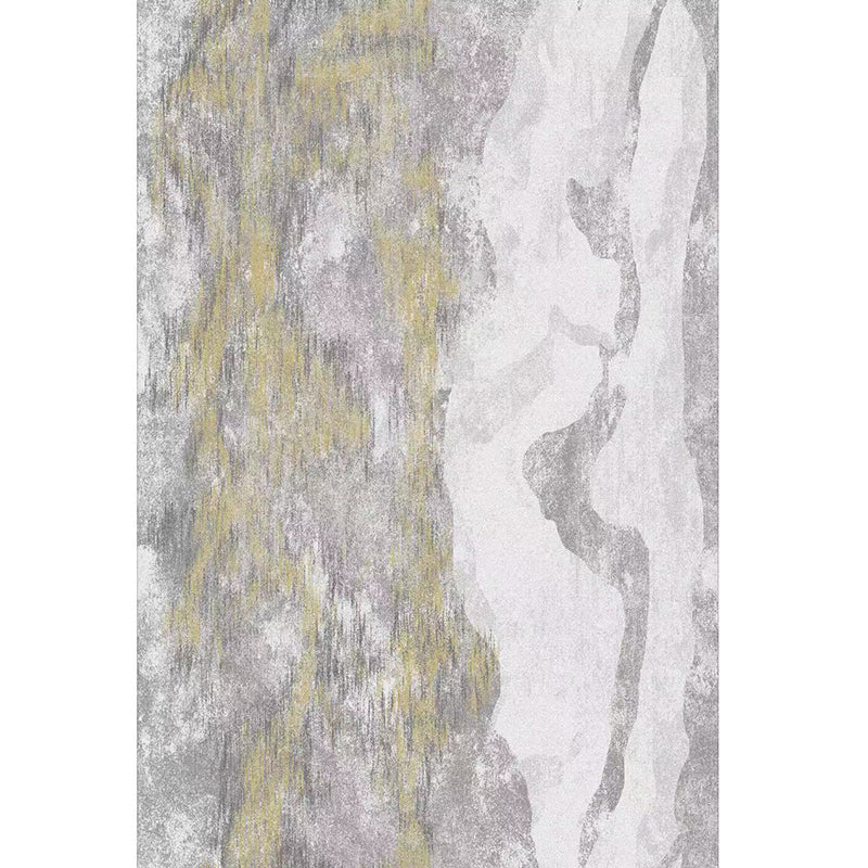 Cyberpunk Decoration Rug Multi Colored Abstract Printed Indoor Rug Polyster Non-Slip Backing Pet Friendly Area Carpet Gray-Yellow Clearhalo 'Area Rug' 'Rug' 2392155