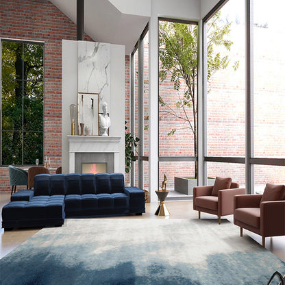 Nordic Living Room Rug Multi Colored Abstract Printed Indoor Rug Cotton Blend Non-Slip Backing Easy Care Carpet Beige 6'7" x 9'6" Clearhalo 'Area Rug' 'Rugs' 'Shabby Chic' Rug' 2392167