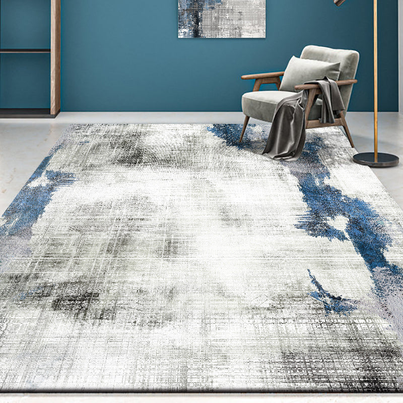 Multi Colored Cyberpunk Rug Polypropylene Abstract Printed Area Carpet Pet Friendly Easy Care Indoor Rug for Parlor Light Gray-White Clearhalo 'Area Rug' 'Rug' 2392190