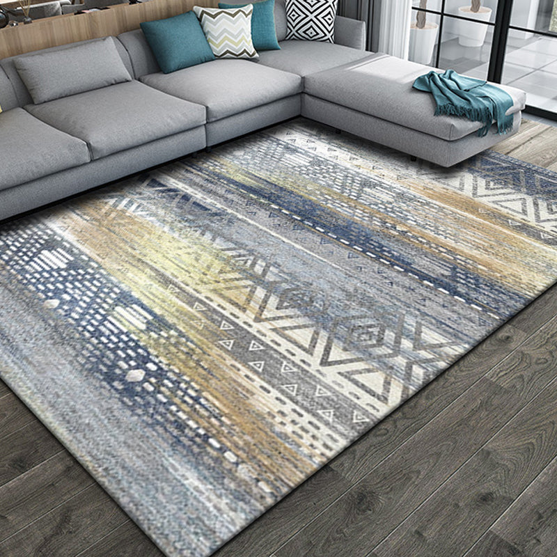 Nordic Abstract Printed Rug Multi-Color Polyster Area Carpet Non-Slip Backing Stain-Resistant Indoor Rug for Parlor Grey Clearhalo 'Area Rug' 'Rug' 2392207