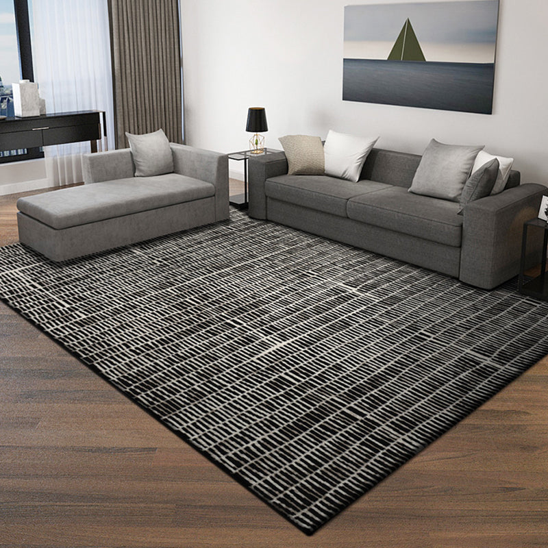 Multi Colored Geometric Print Rug Polypropylene Steampunk Indoor Rug Non-Slip Backing Pet Friendly Area Carpet for Decoration Black Clearhalo 'Area Rug' 'Rug' 2392237
