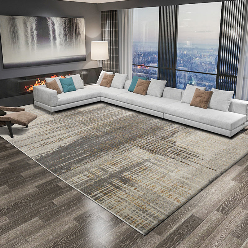 Multi Colored Geometric Print Rug Polypropylene Steampunk Indoor Rug Non-Slip Backing Pet Friendly Area Carpet for Decoration Light Brown 6'7" x 9'6" Clearhalo 'Area Rug' 'Rug' 2392238