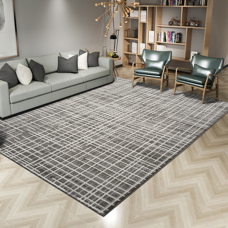 Multi Colored Geometric Print Rug Polypropylene Steampunk Indoor Rug Non-Slip Backing Pet Friendly Area Carpet for Decoration Dark Gray 5'3" x 7'7" Clearhalo 'Area Rug' 'Rug' 2392239