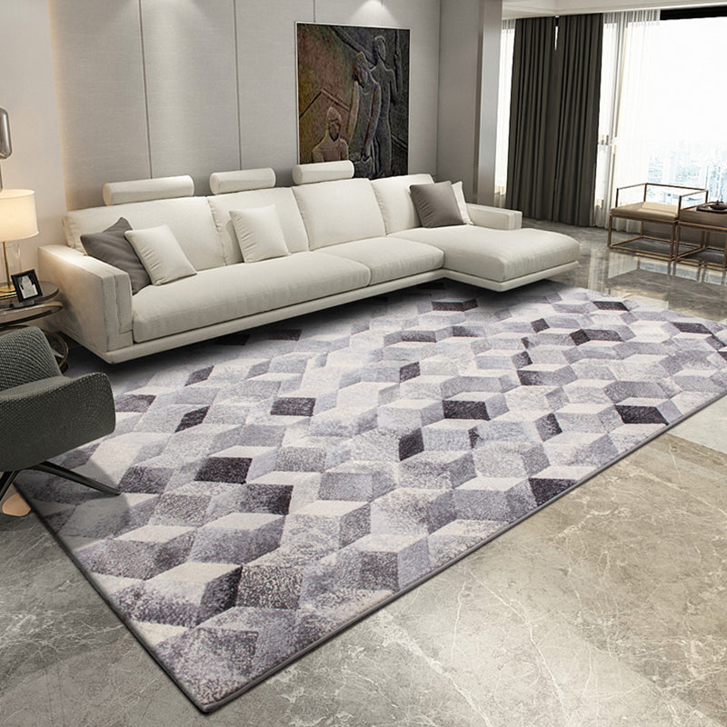 Multi Colored Geometric Print Rug Polypropylene Steampunk Indoor Rug Non-Slip Backing Pet Friendly Area Carpet for Decoration Gray-Khaki Clearhalo 'Area Rug' 'Rug' 2392241