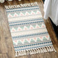 Southwestern Geo Print Rug Multicolored Jute Area Carpet Handmade Machine Washable Indoor Rug with Fringe for Decor Lake Green 2' x 2'11" Clearhalo 'Area Rug' 'Rugs' 'Southwestern' Rug' 2392302
