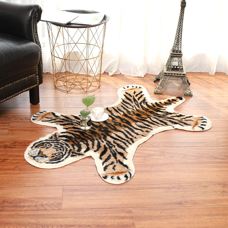 Casual Animal Skin Rug Yellow Synthetics Indoor Rug Non-Slip Backing Pet Friendly Stain-Resistant Area Carpet for Decoration Clearhalo 'Area Rug' 'Casual' 'Rugs' Rug' 2392309