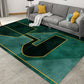 Nordic Living Room Rug Multi Colored Geometric Print Indoor Rug Synthetics Anti-Slip Backing Pet Friendly Carpet Green Clearhalo 'Area Rug' 'Rug' 2392314