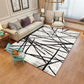 Nordic Living Room Rug Multi Colored Geometric Print Indoor Rug Synthetics Anti-Slip Backing Pet Friendly Carpet Black-White Clearhalo 'Area Rug' 'Rug' 2392315