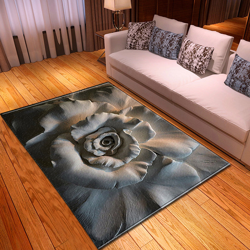 Simple Living Room Rug Multi Colored Printed Area Carpet Synthetics Non-Slip Backing Stain-Resistant Area Rug Grey Clearhalo 'Area Rug' 'Rug' 2392343