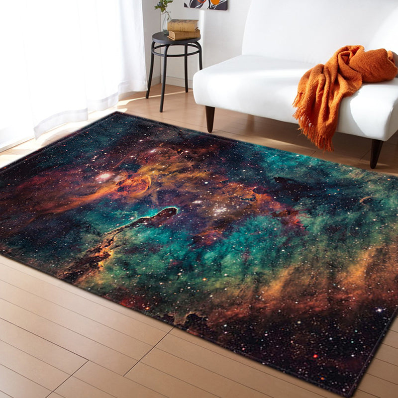 Simple Living Room Rug Multi Colored Printed Area Carpet Synthetics Non-Slip Backing Stain-Resistant Area Rug Green Clearhalo 'Area Rug' 'Rug' 2392350