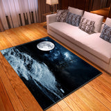 Simple Living Room Rug Multi Colored Printed Area Carpet Synthetics Non-Slip Backing Stain-Resistant Area Rug Black Clearhalo 'Area Rug' 'Rug' 2392351