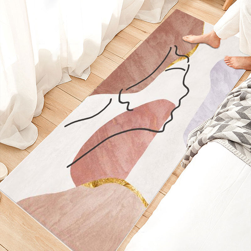 Relaxing Bedroom Rug Multi Colored Geometric Print Indoor Rug Polyster Non-Slip Backing Washable Area Carpet Brown Clearhalo 'Area Rug' 'Rug' 2392372
