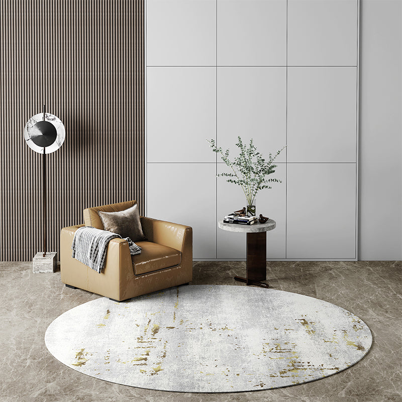 Industrial Living Room Rug Multi Colored Abstract Printed Indoor Rug Polyster Anti-Slip Backing Easy Care Area Carpet White Clearhalo 'Area Rug' 'Rug' 2392396