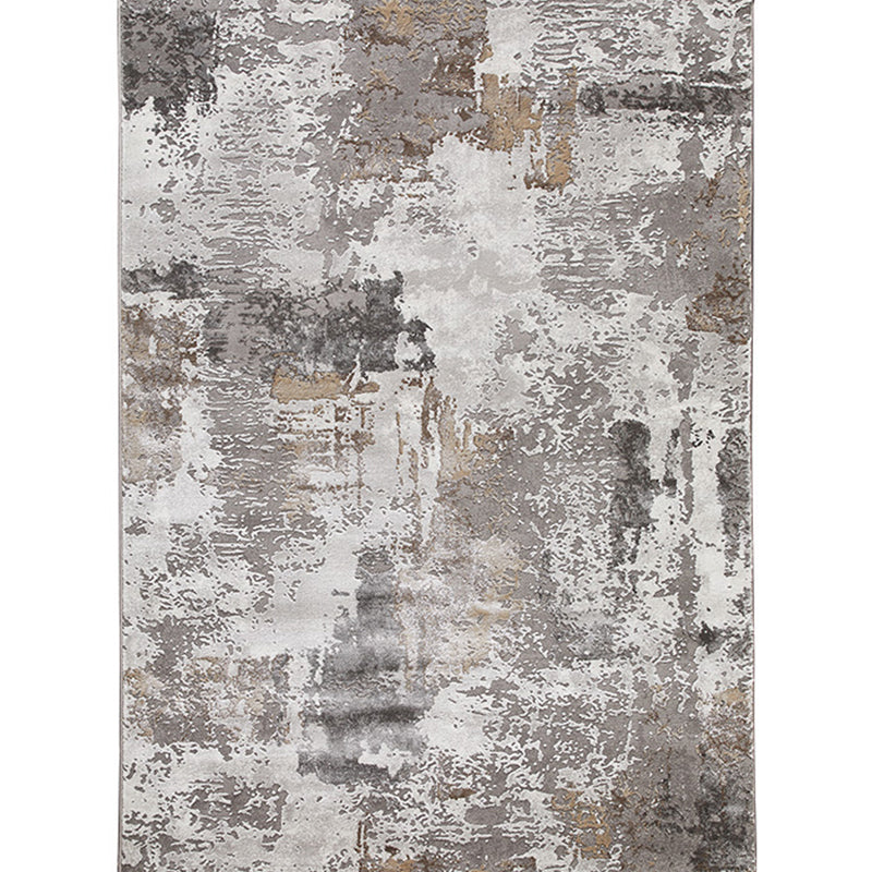 Contemporary Living Room Rug Multi Colored Abstract Print Area Carpet Polyster Non-Slip Backing Pet Friendly Indoor Rug Gray-Khaki Clearhalo 'Area Rug' 'Rug' 2392461